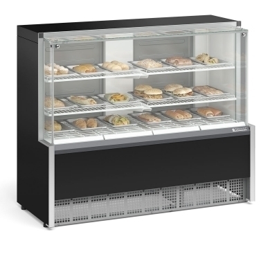 VITRINE ESTUFA COM BANDEJAS Linha Aurora MEQA-140RPR (80799.09) Gelopar