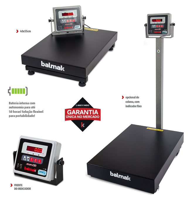 Balança digital de plataforma BK-CARBONO Balmak